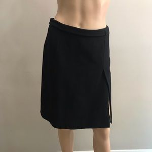 Emporio Armani A-Line skirt Sz 42 black wool blend